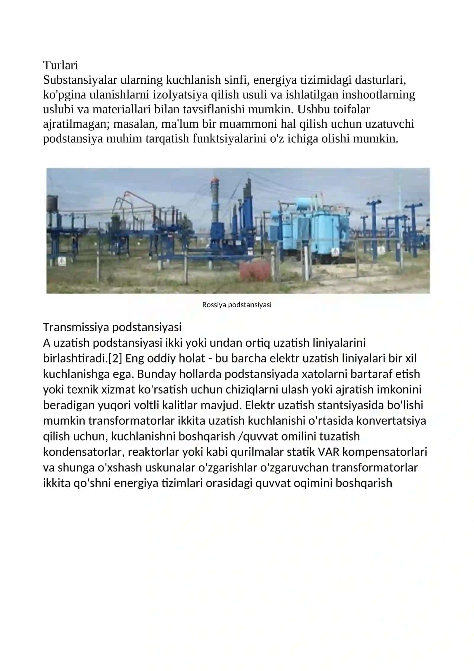 Podstansiyalar 2