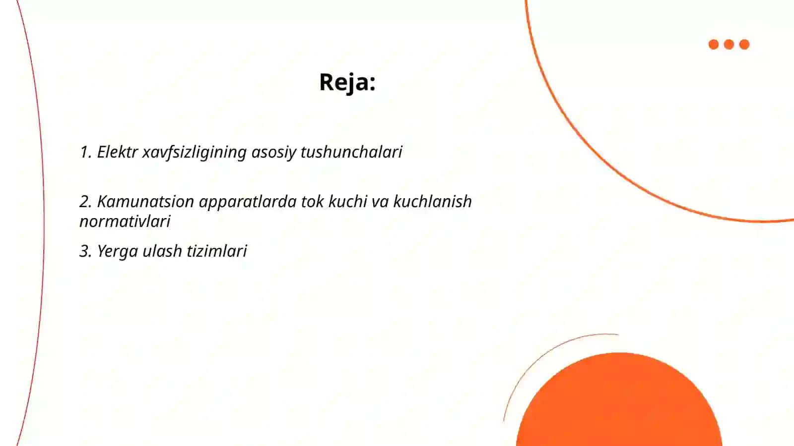 Kamukatsion apparatlarda ish bajarishda elektr havfsizligi 2