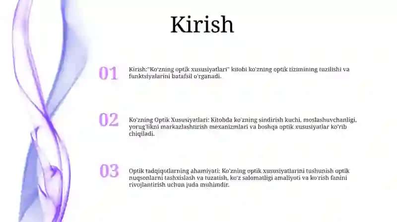 Ko'zning Optik Xususiyatlari 2