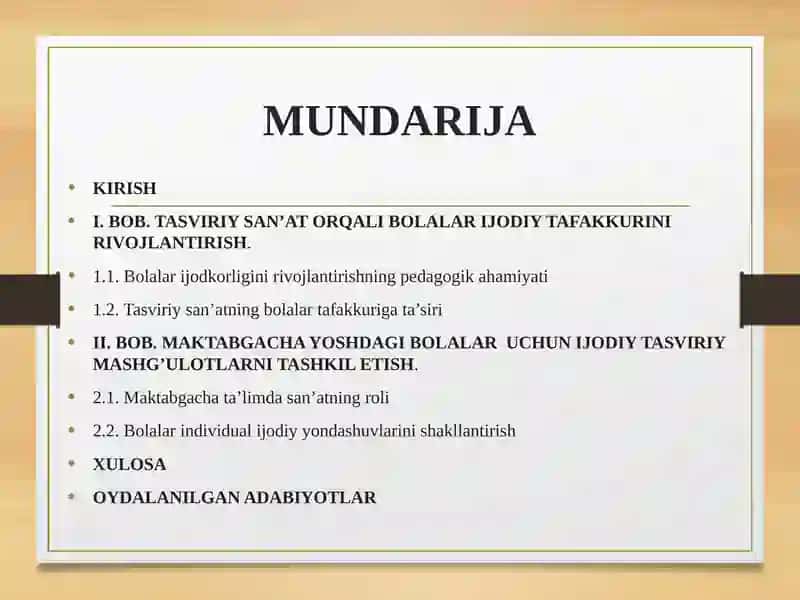 Maktabgacha Yoshdagi Bolalarni Tasviriylashtirish Kursi 2