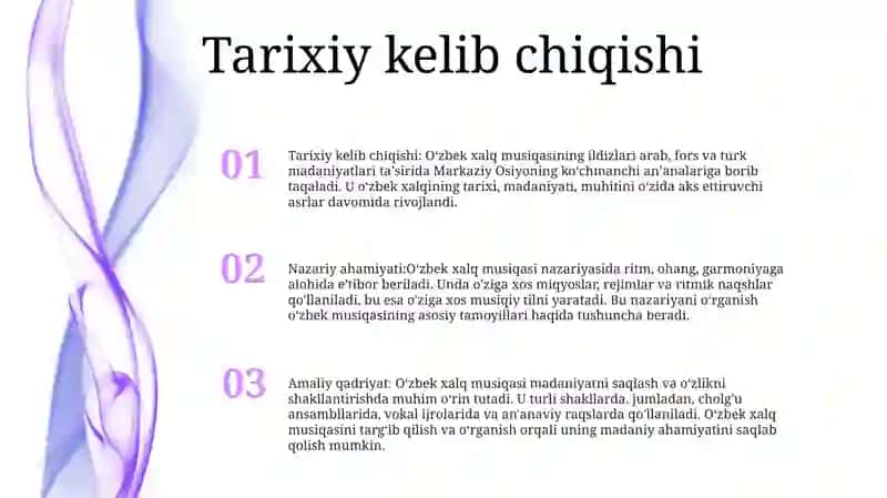O'Zbek Xalq Musiqa Ijodining Nazariy, Amaliy Va Tarixiy Ahamiyati 2