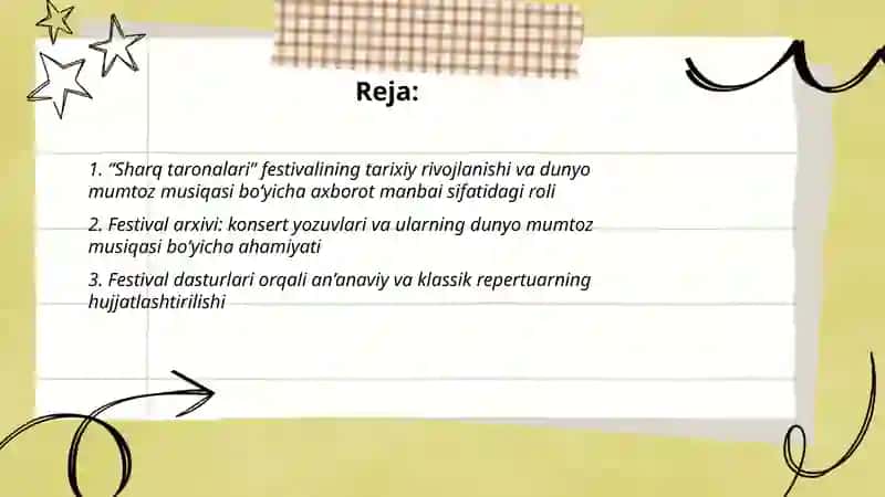 SHarq taronalari xalqaro musiqa festivali 2