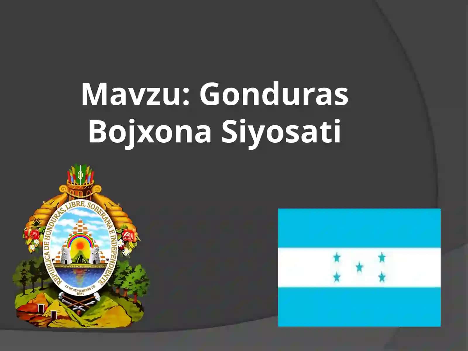Gonduras Bo'jxona Siyosati 2
