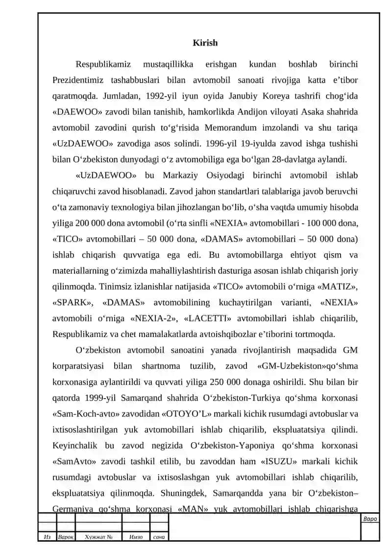 Zamonaviy avtomobillarning Dizel dvigatellarining ta`minlash tizimi 2