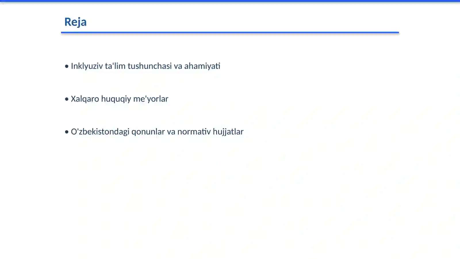 Inklyuziv ta'limning huquqiy asoslar 2