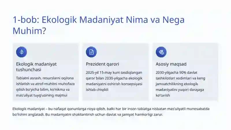 Ekologik Madaniyat: Barqaror Kelajak Uchun Jamiyatning Asosi 2
