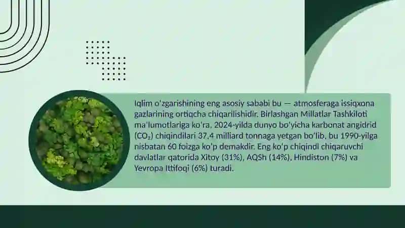 Iqlimning oʻzgarishi muammolari 2