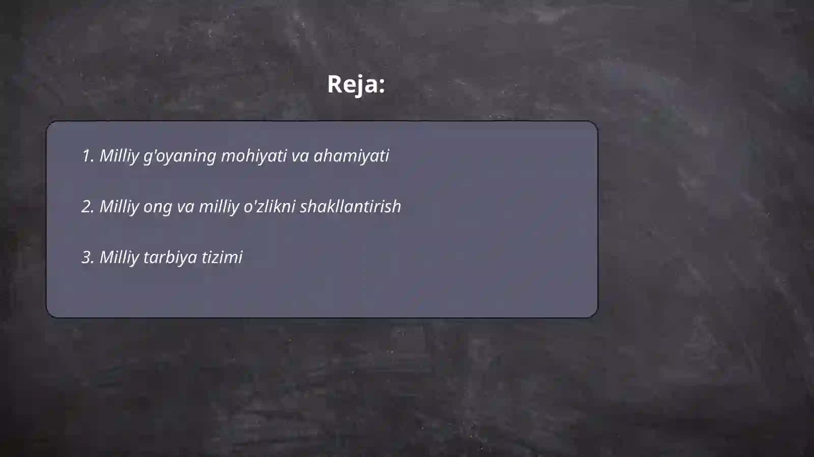 Milliy g'oyani shakllantirish o'quv tarbiya jarayoning tarkibiy qismlari 2