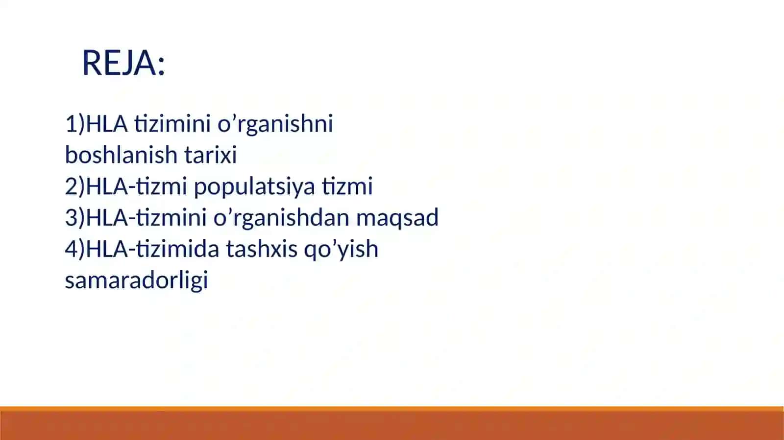 HLA-TIZIMI (MHC-TIZIMI). KOMPLEMENT TIZIMI 2