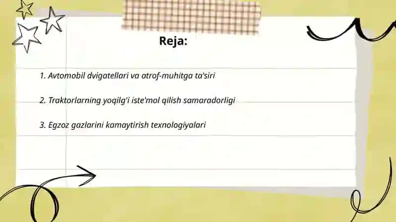 Avtomobil va traktorlarning ekalogik xavfsizligi 2