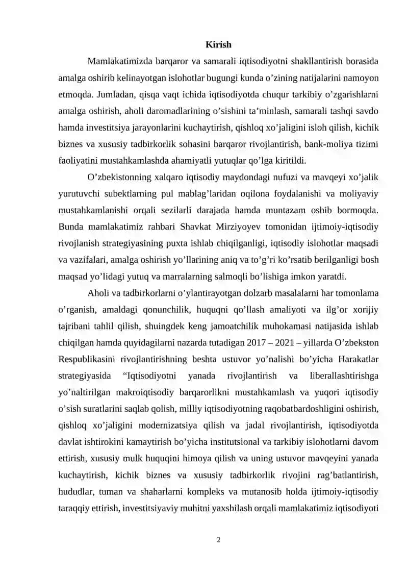 Auditorlik tekshiruvidan o'tkazish ishchi dasturi 2