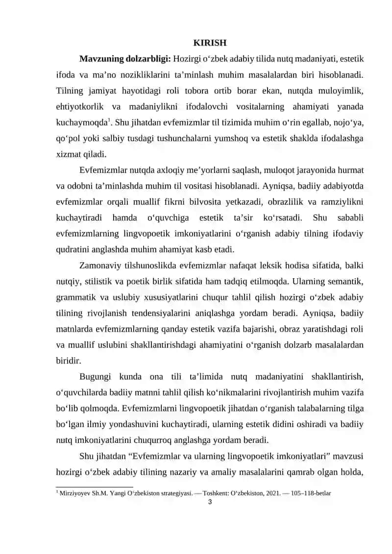 EVFEMIZMLAR VA ULARNING LINGVOPOETIK IMKONIYATLARI 2