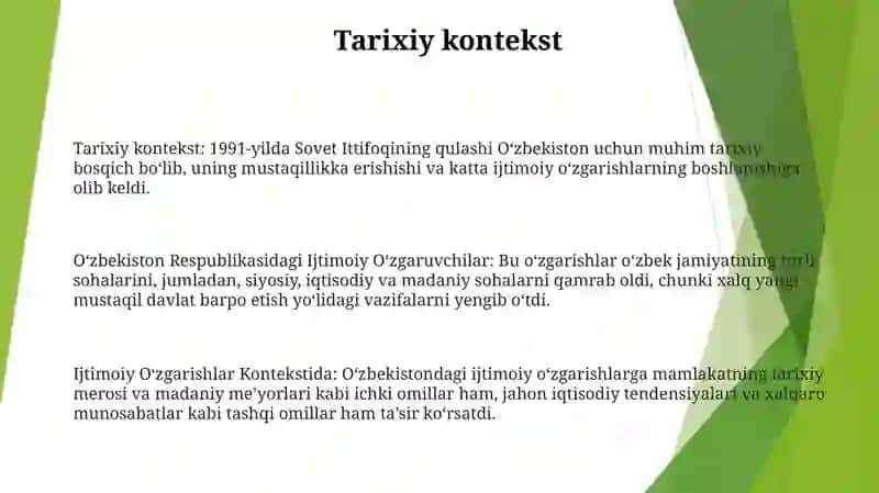 O‘Zbekiston Respublikasidagi Ijtimoiy O‘Zgarishlar 2