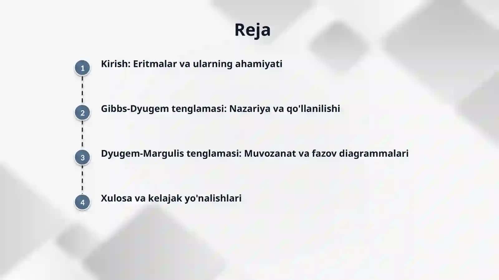 Eritmalar haqida umumiy tushunchalar. Gibbs-Dyugem va Dyugem-Margulis tenglamalari 2