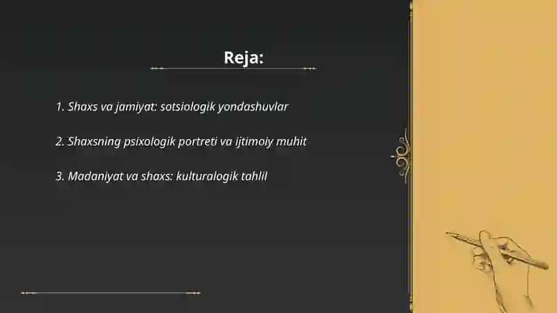 Shaxs sotsiologiyasi: sotsiologiya, psixologiya va kulturalogiyaning integratsiyasi 2