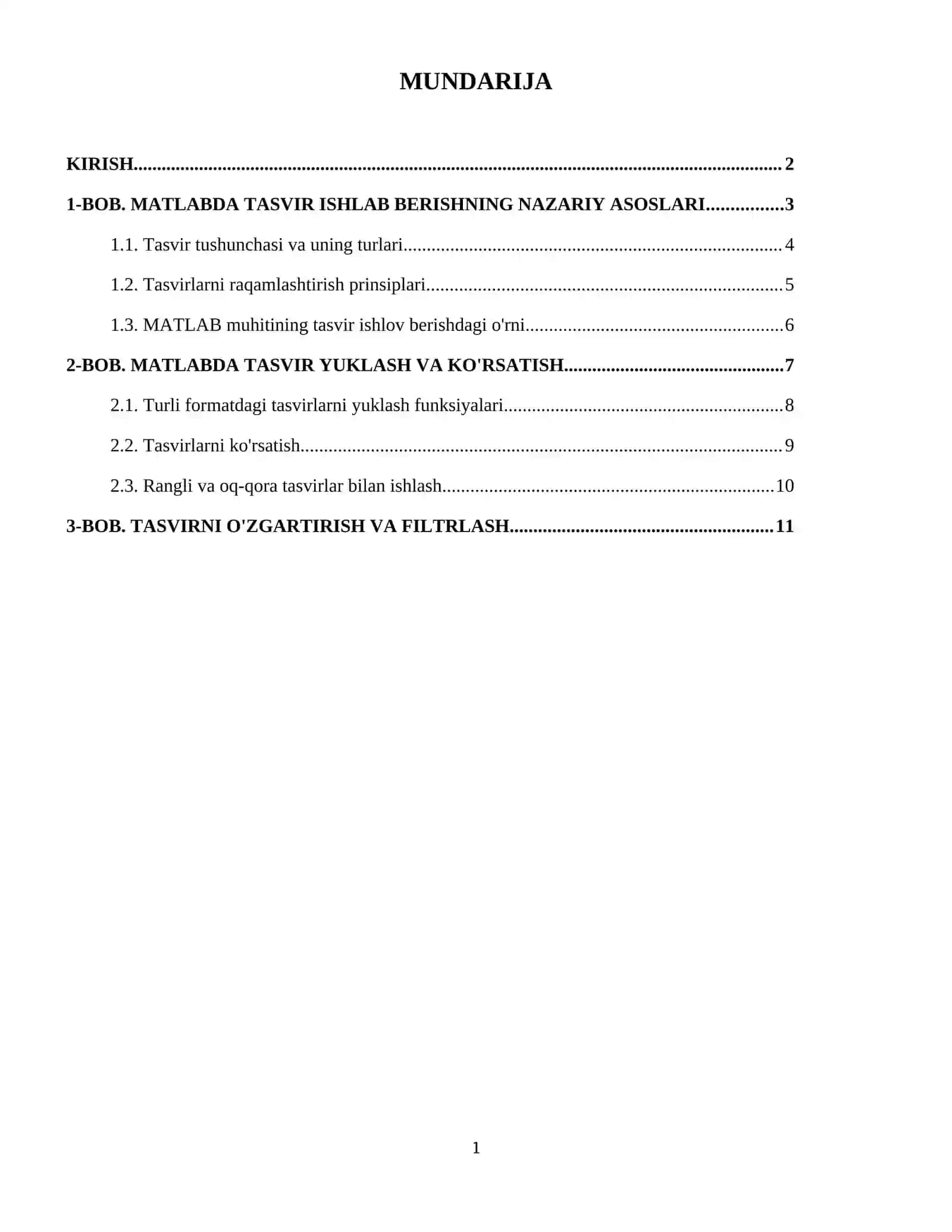 MATLAB da tasvirlarga ishlov berish 2