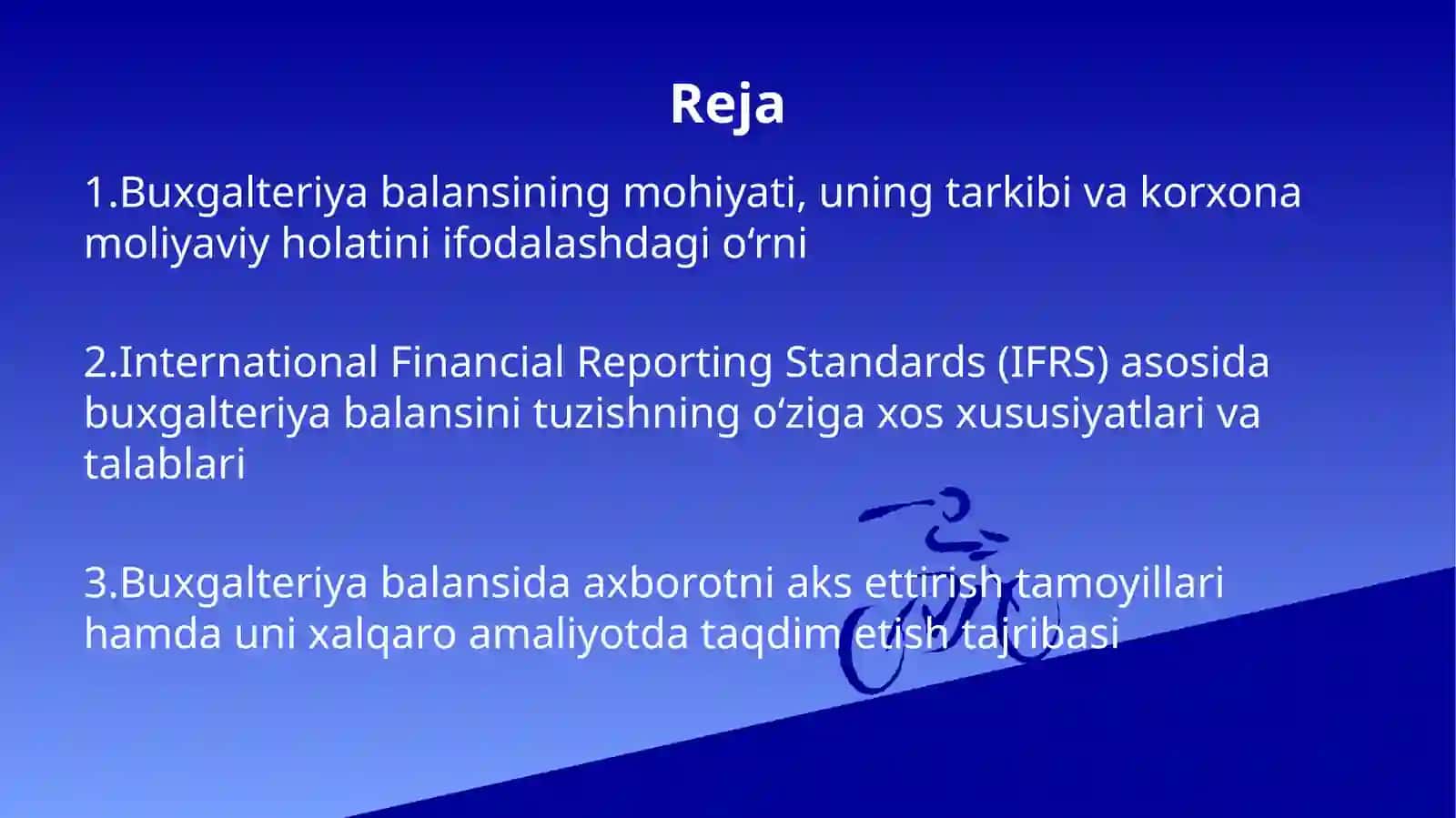 Xalqaro talablar bo'yicha buxgalteriya balansini tuzish va unda axborotlar aks ettirish va taqdim qilish tajribasi 2