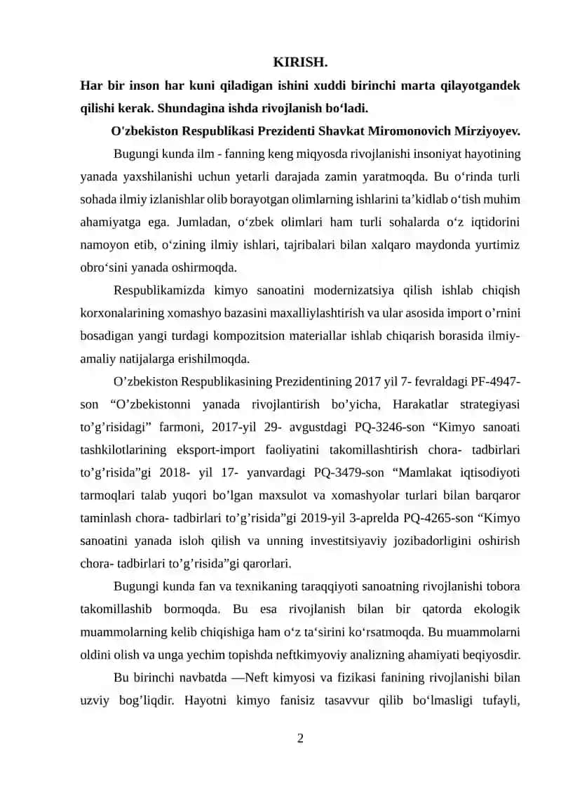Neft va gaz sanoatida katalizatorlarning turlari va xomashyolar 2