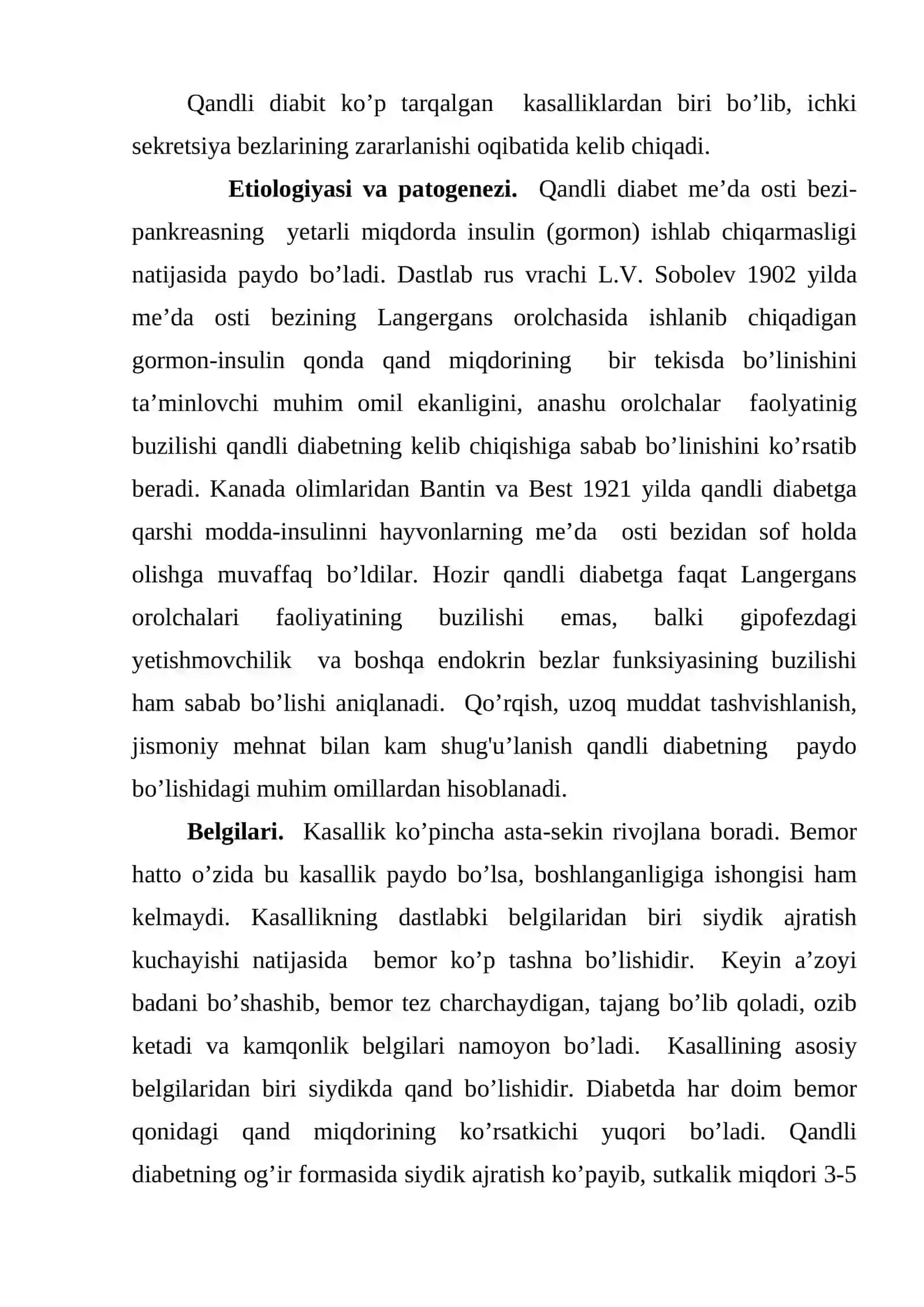 Endokren va modda almashinuvi kasalliklari Qandli diabet va bo’qoq kasalligi 2