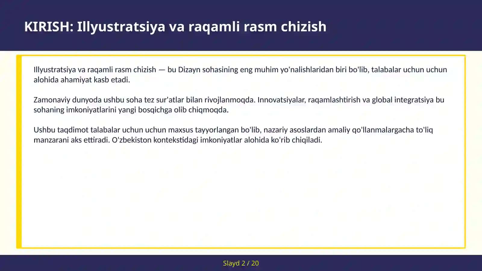 Illyustratsiya va raqamli rasm chizish 2