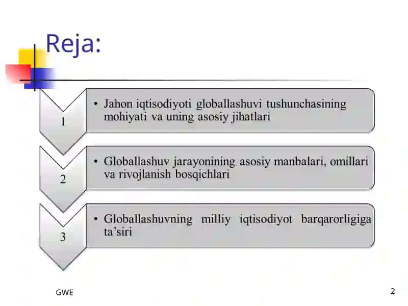 Jahon iqtisodiyoti globallashuvi 2