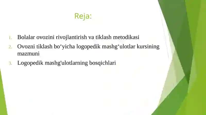 Bolalar ovozini rivojlantirish va tiklash metodikasi 2