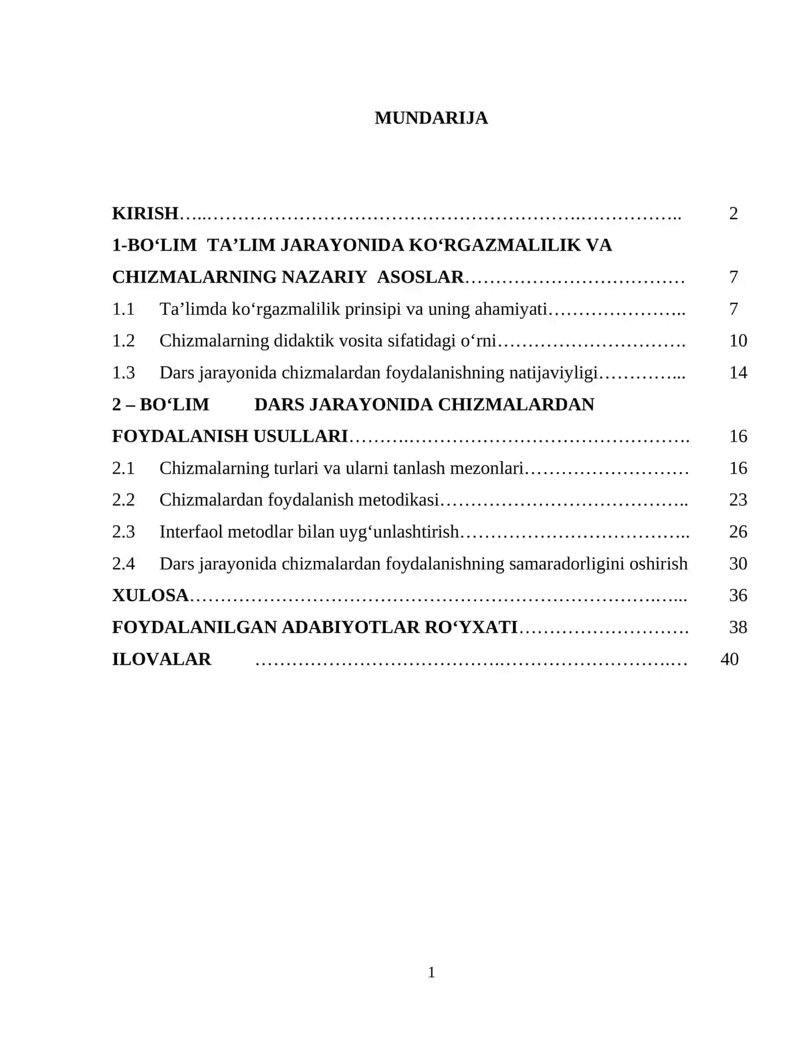 Dars jarayonida chizmalardan foydalanish usullari 2
