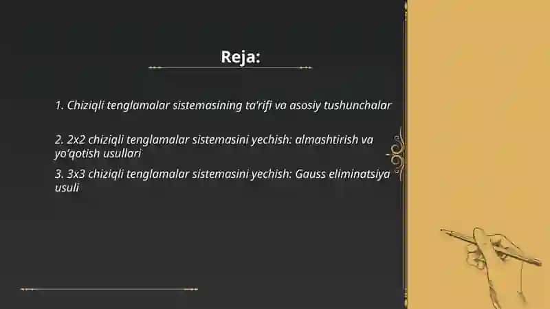 Chiziqli tenglamalar sistemasi 2