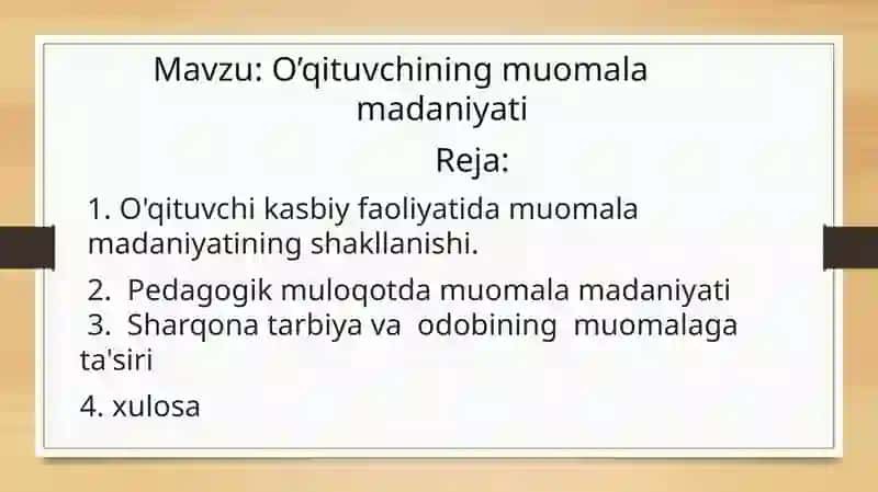 O’qituvchining muomalamadaniyati 2