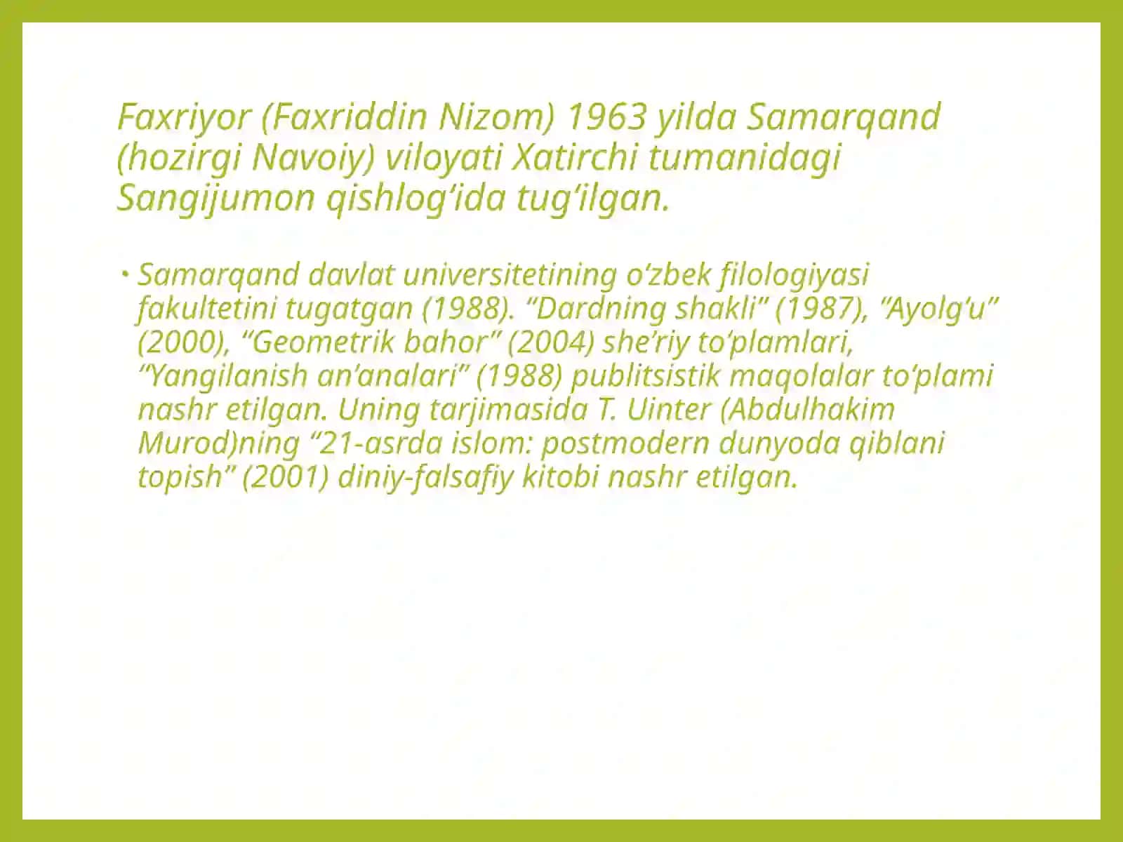Faxriyorijodi 2