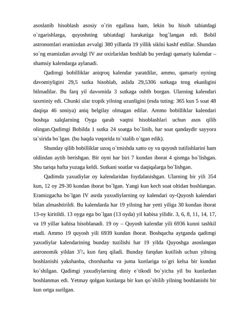 Qadimgi Bobil va qadimgi Yaxudiylar kalendari 2