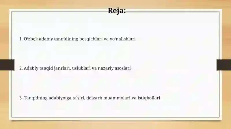 O'zbek adabiy tanqidining paydo bo'lishi va asosiy bosqichlari 2