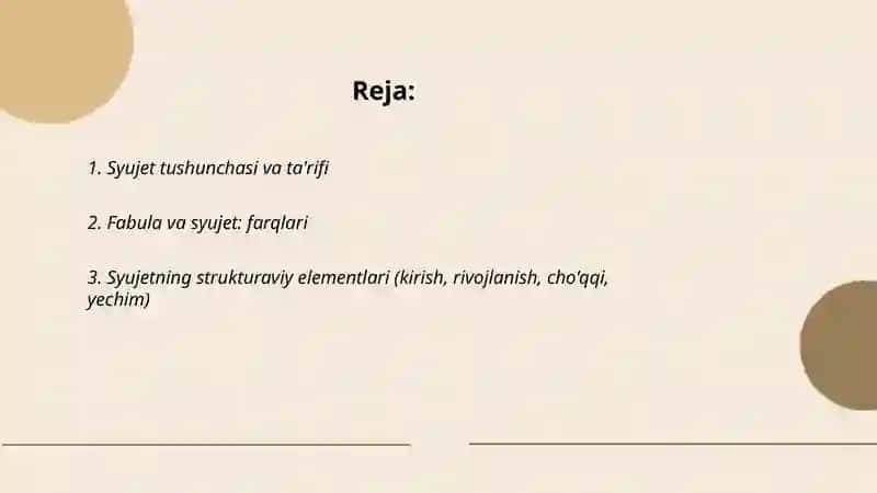 Syujet va uning turlari 2