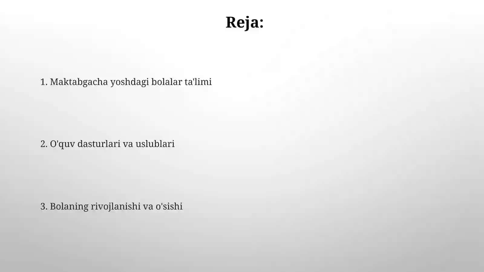 Maktabgacha yoshdagi bolalarning ta'lim - tarbiyasi 2