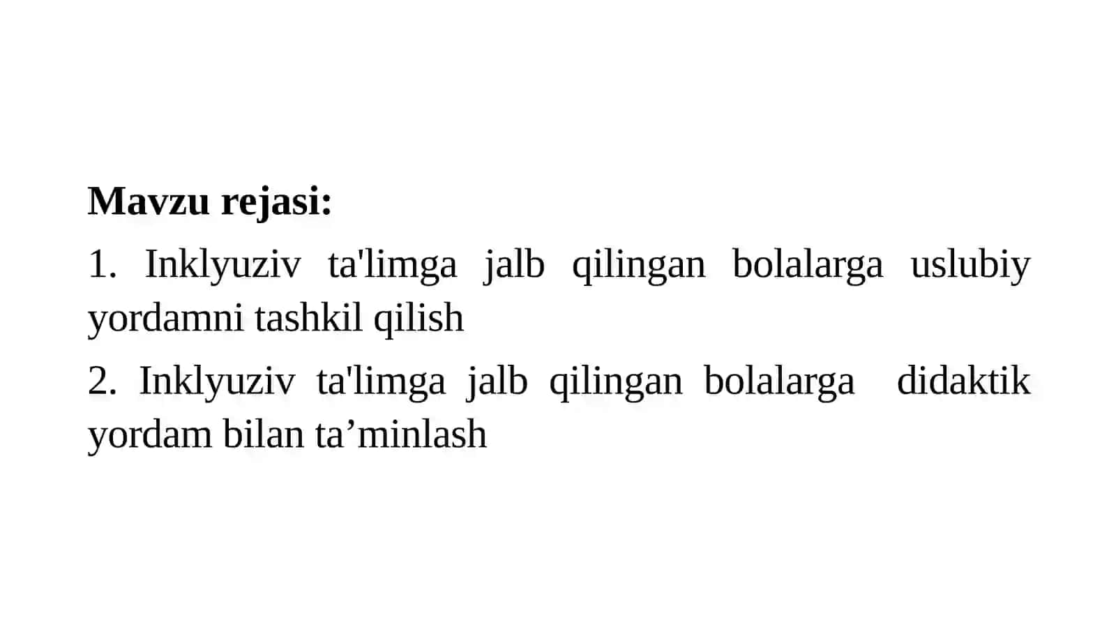 Inklyuziv ta'limga jalb qilingan bolalarga uslubiy va didaktik yordam bilan ta’minlash 2