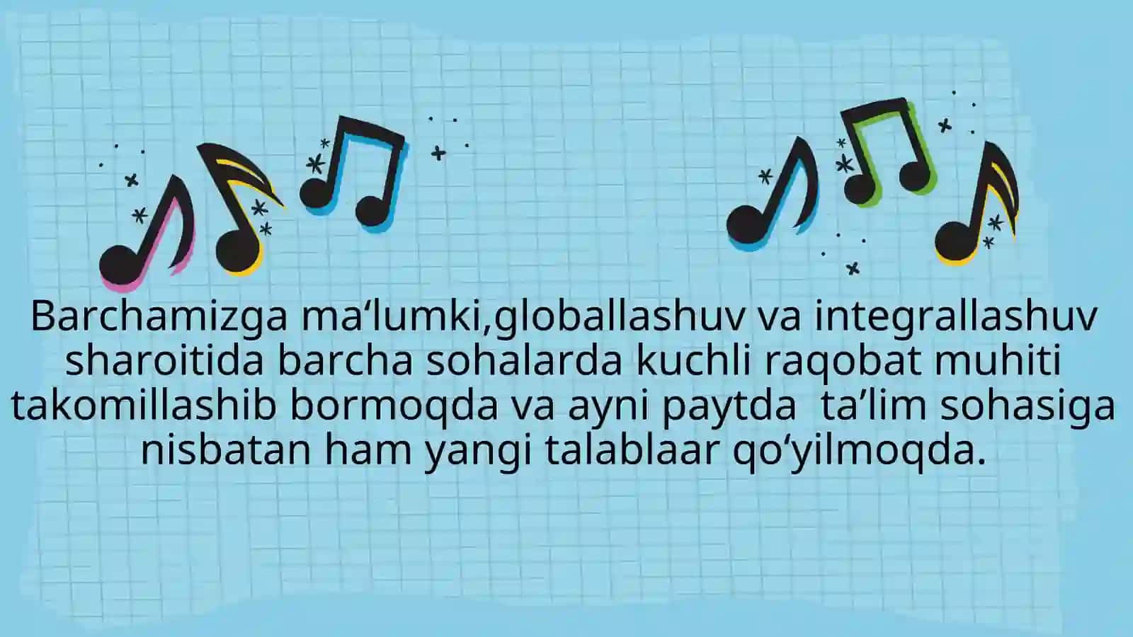 Musiqa mashg‘ulotlarida integrallashgan mashg’ulotlarni tashkil etish metodikasi 2