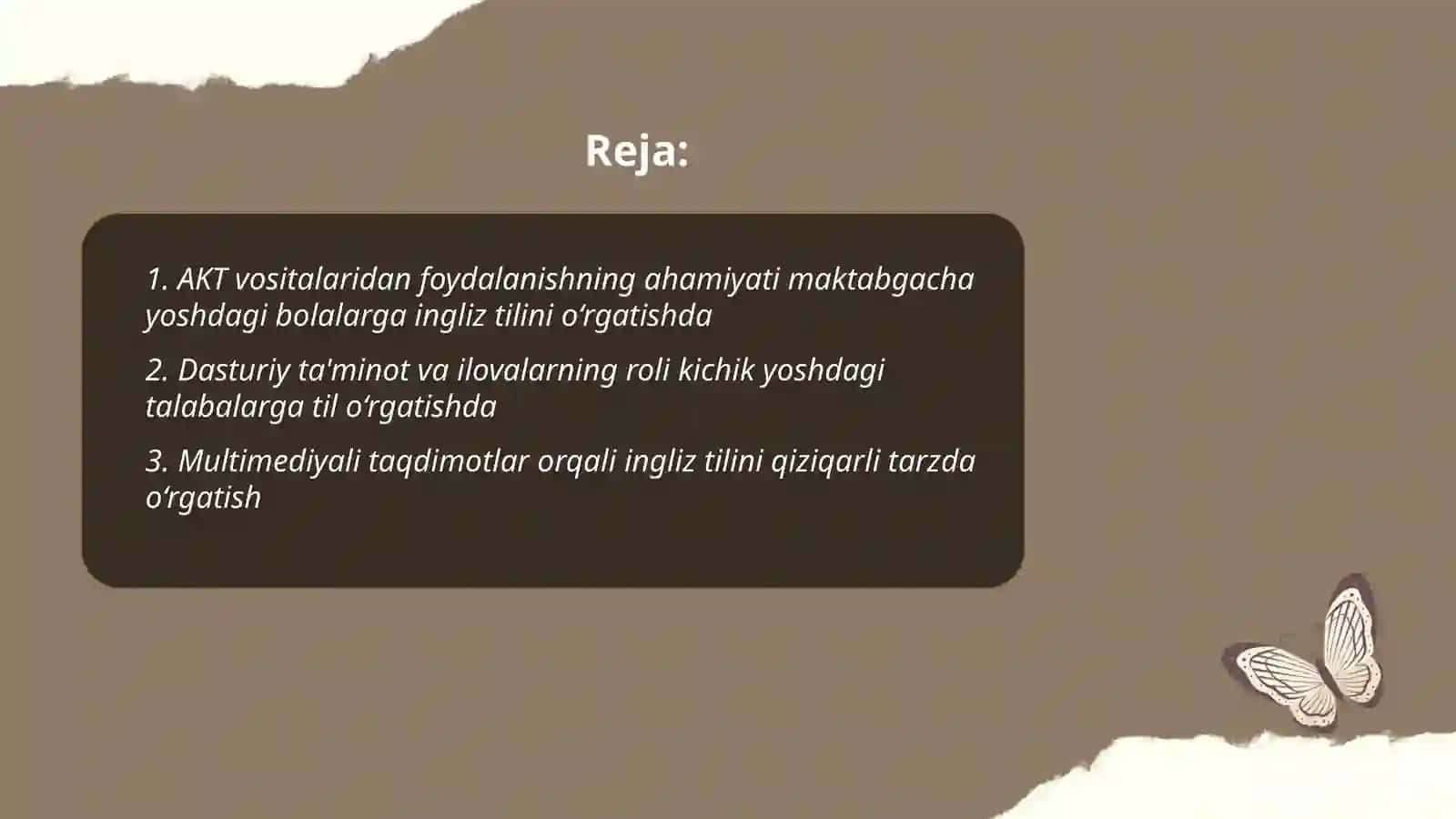 Maktabgacha yoshdagi bolalarning ingliz tilini òqitishda AKT dan foydalanish 2
