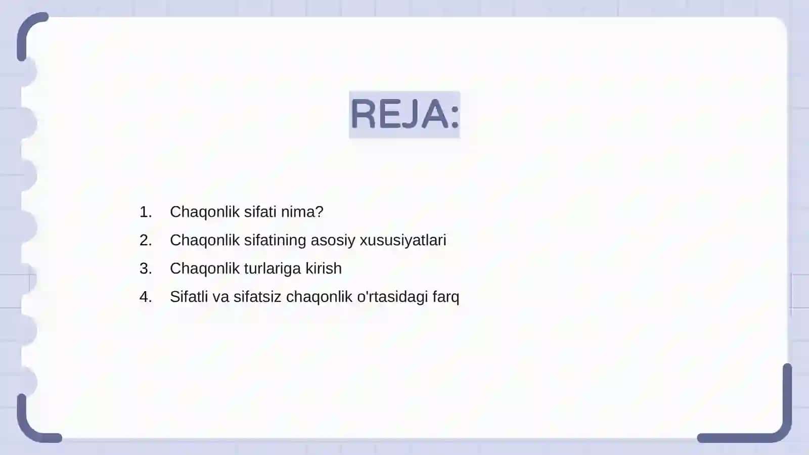 Chaqonlik sifati va uning turlariga tavsif 2