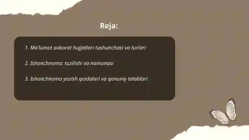 Ma'lumot axborot hujjatlari 2