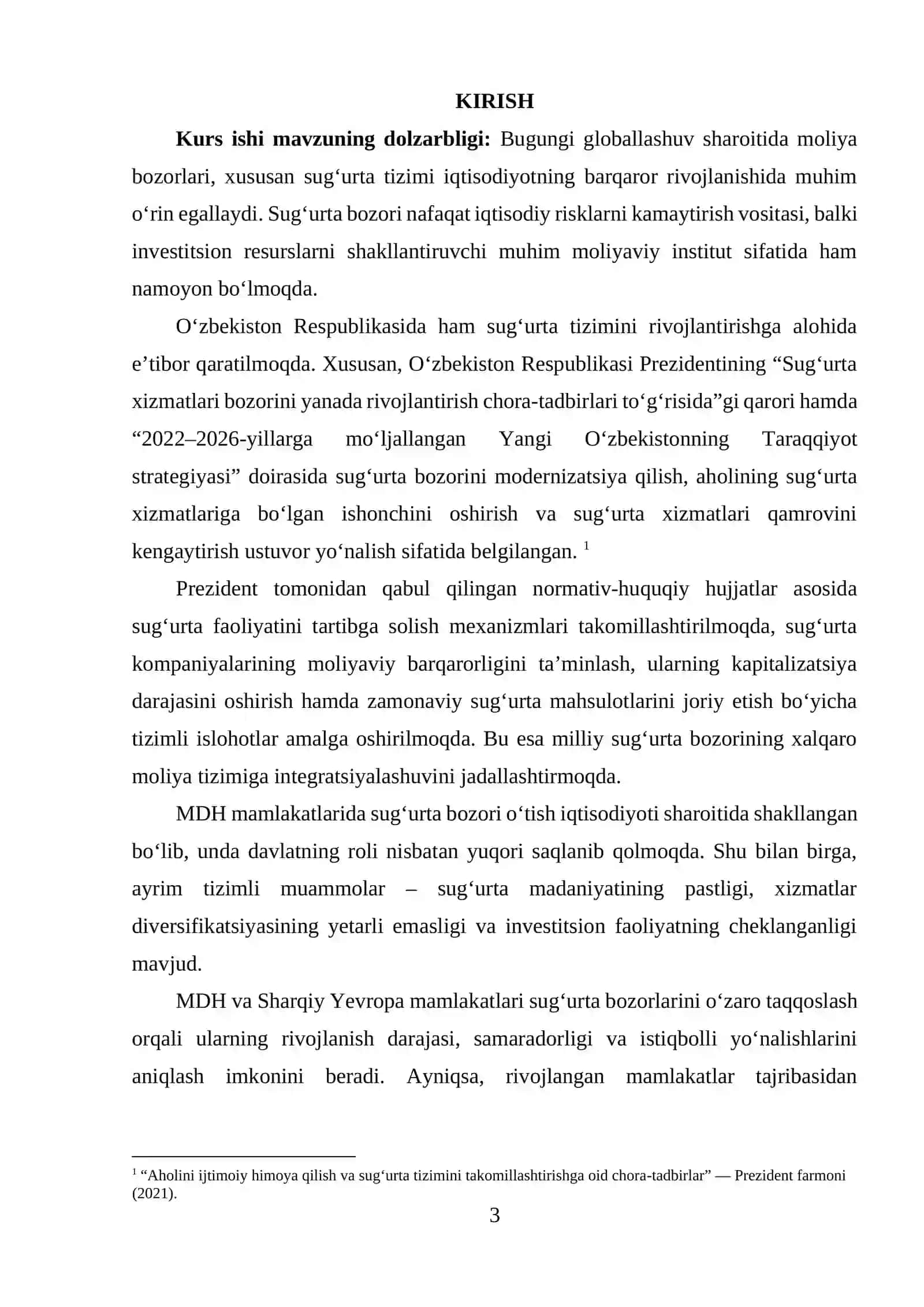 MDH va Sharqiy Yevropa mamlakatlari sug‘urta bozorlarining tahlili 2