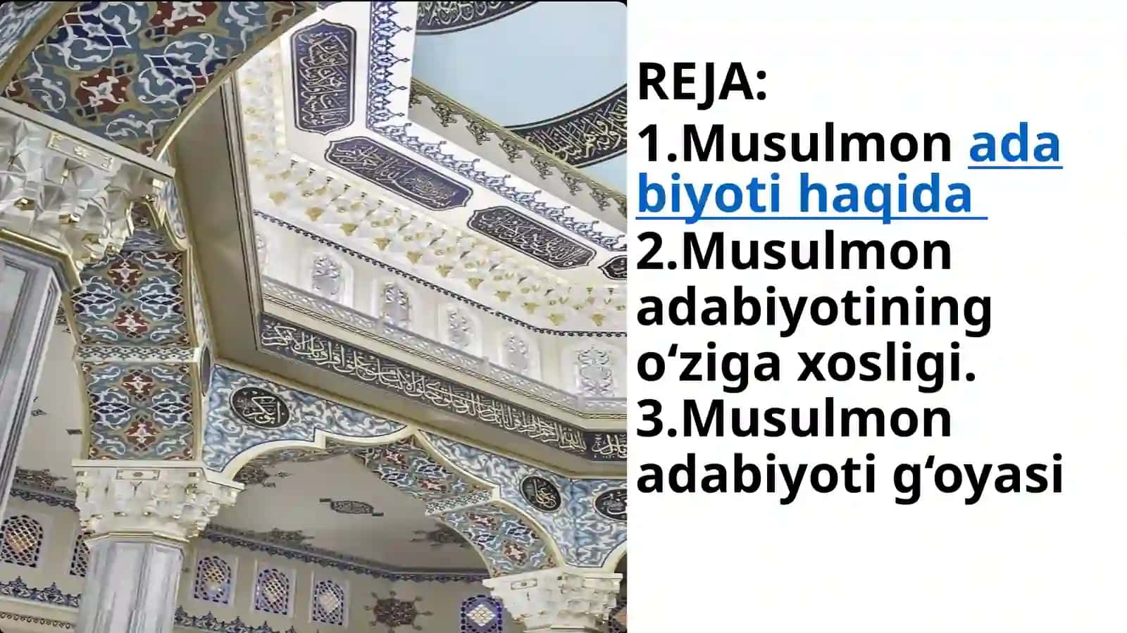 Musulmon adabiyotining g’oyaviy motivlari 2