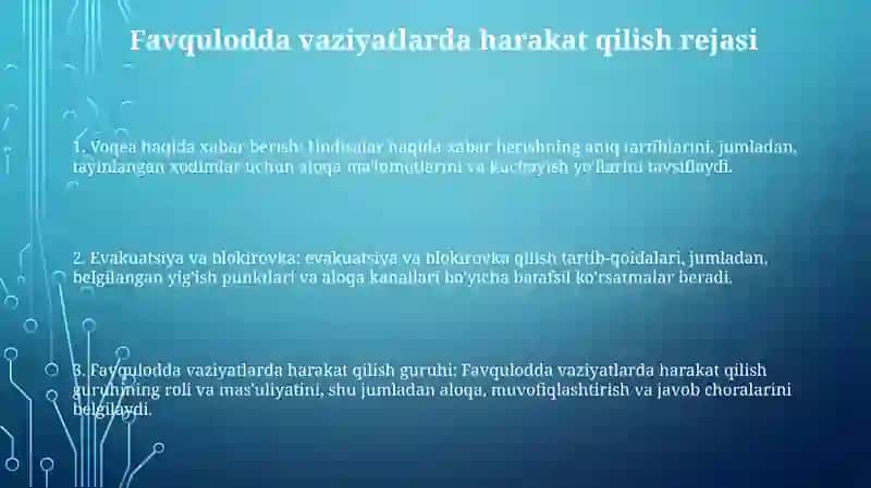 Maktabning Favqulodda Holatlarga Tayyorlik Darajasini Oshirish 2