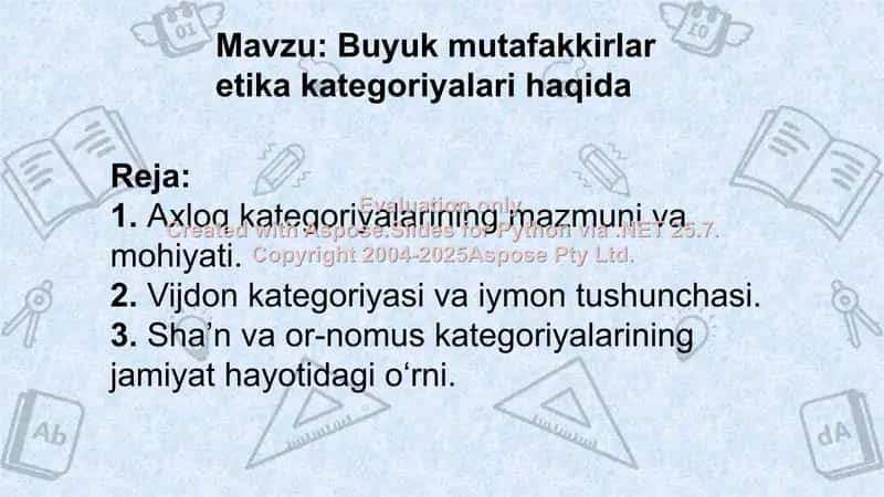 Buyuk mutafakkirlar etika kategoriyalari haqida 2
