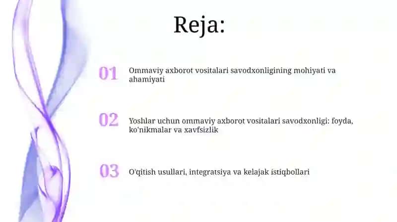 Ommaviy axborot vositalari savodxonligi 2