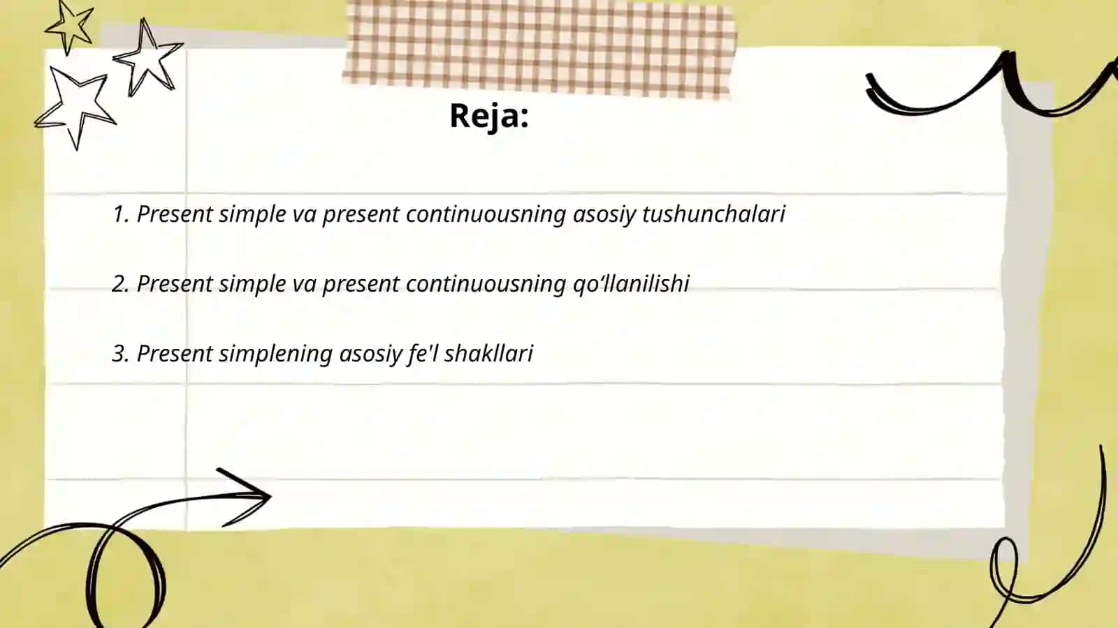 Present simple va present continuous haqida to'liq malumotlar 2