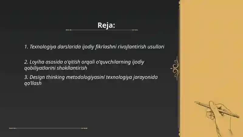 Texnologiya jarayonida oʻquvchilarning ijodiy qobiliyatlarini shakllantira olish 2