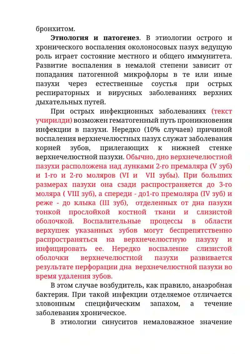 Воспалительные заболевания околоносовых пазух 2
