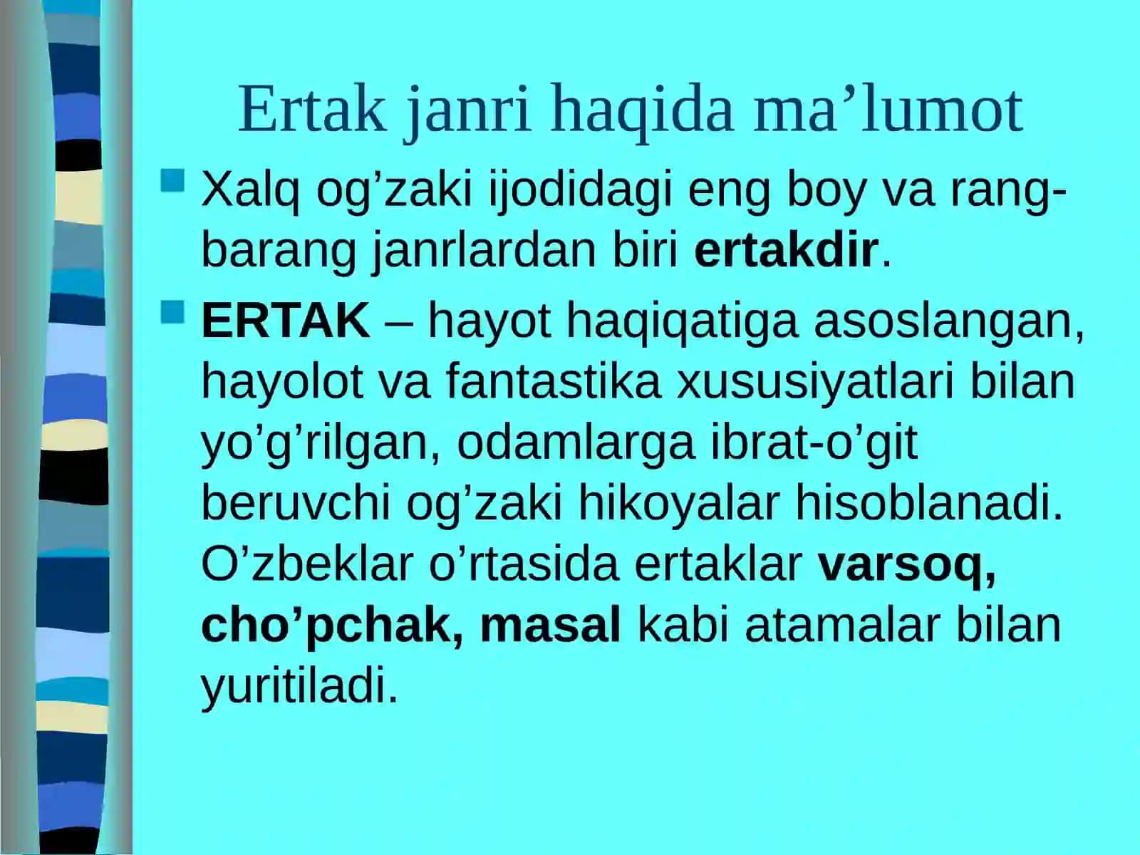 Sinfdan tashqari mashg’ulotlarda ertaklarni o’rgatish metodikasi 2