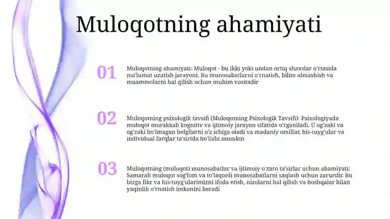 Muloqotning Psixologik Tavsifi 2