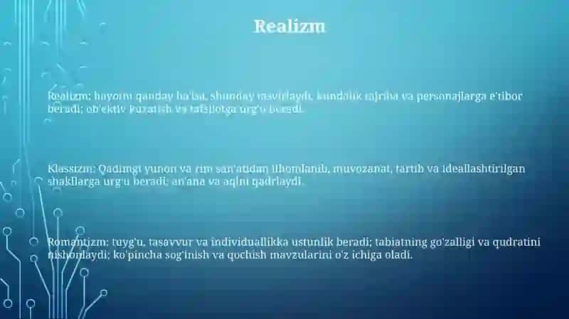 Realizm Klassizm Romantizm Modernizm 2